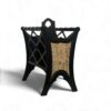 Black Asian-inspired Magazine Rack for Elegant Storage - Image 5