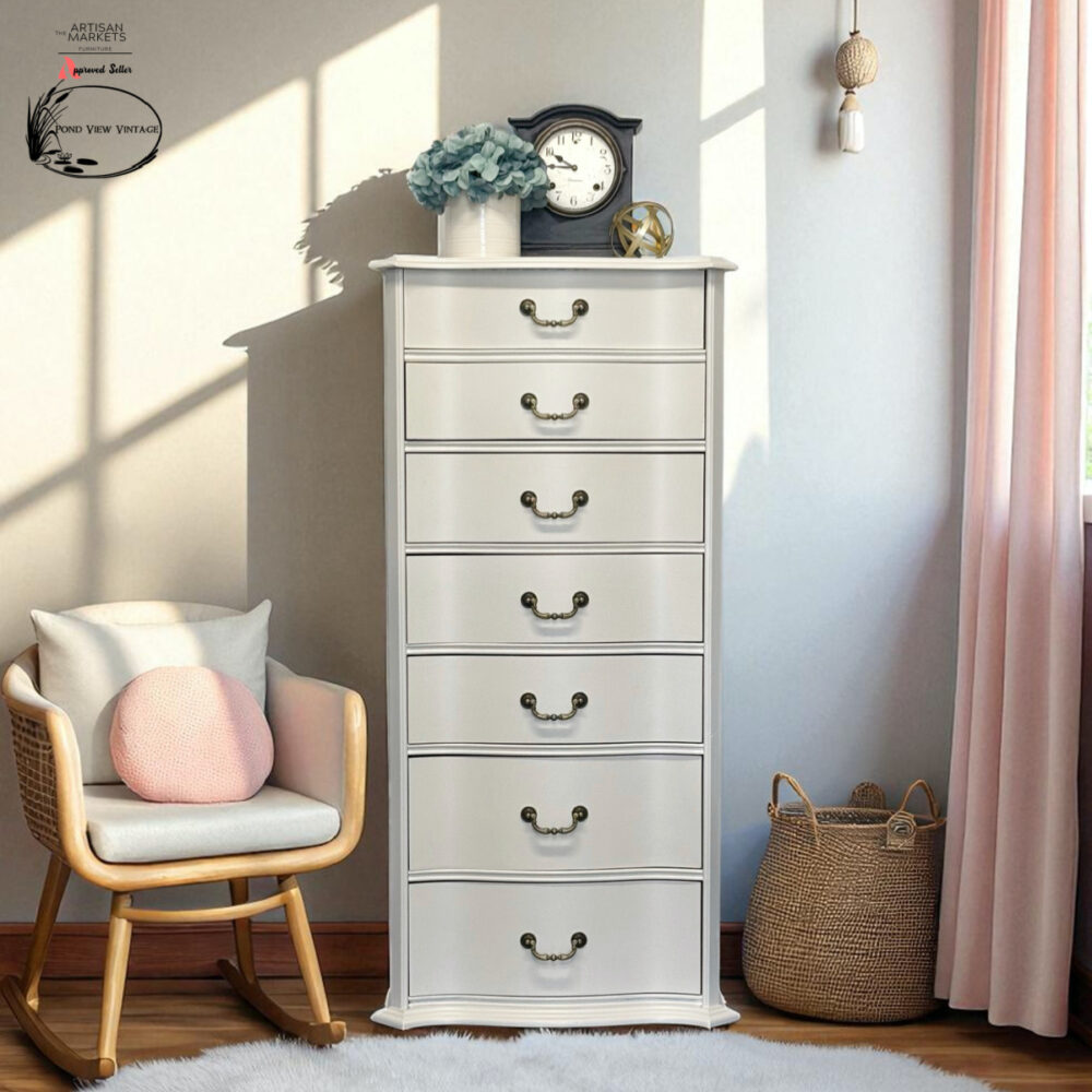 White Lingerie Dresser/Tall White Dresser