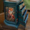 Gorgeous Hand-Painted Fox Jewelry Box – One of a Kind! 🦊✨ - Image 6