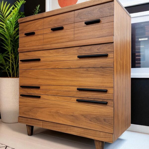 Refinished Vintage Modern Tall Dresser