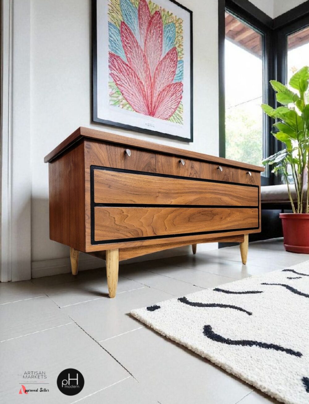 Refinished Vintage MCM Storage Chest