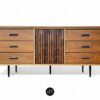 Refinished Vintage Mid Century Modern Dresser Credenza by Bassett - Image 4