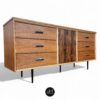 Refinished Vintage Mid Century Modern Dresser Credenza by Bassett - Image 5