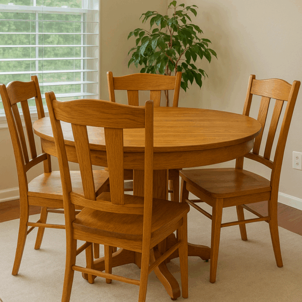 Refinished Solid Oak Dining Table – Ready to Enjoy!