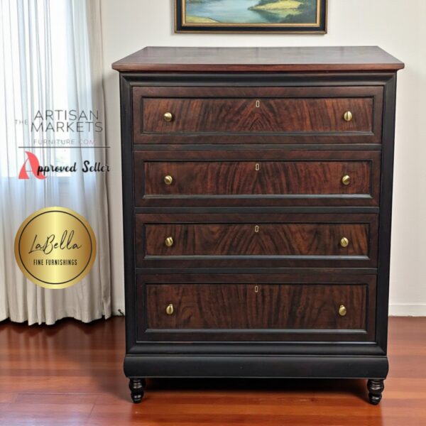 Chest of Drawers / Mahogany Burl