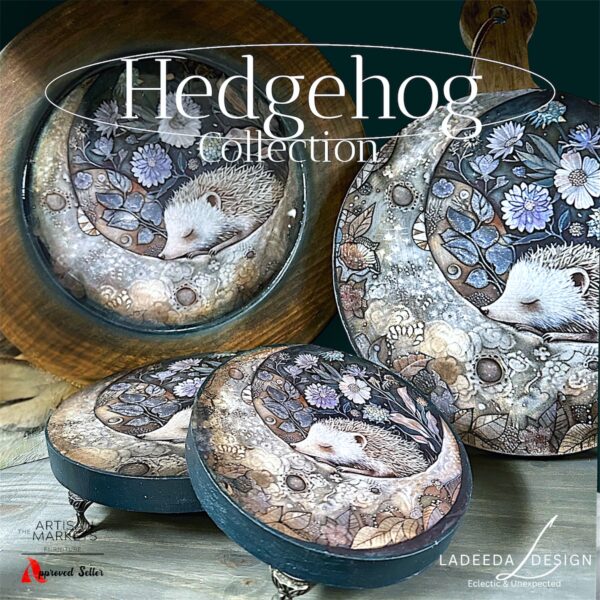 Hedgehog Wood Tray and Risers Collection