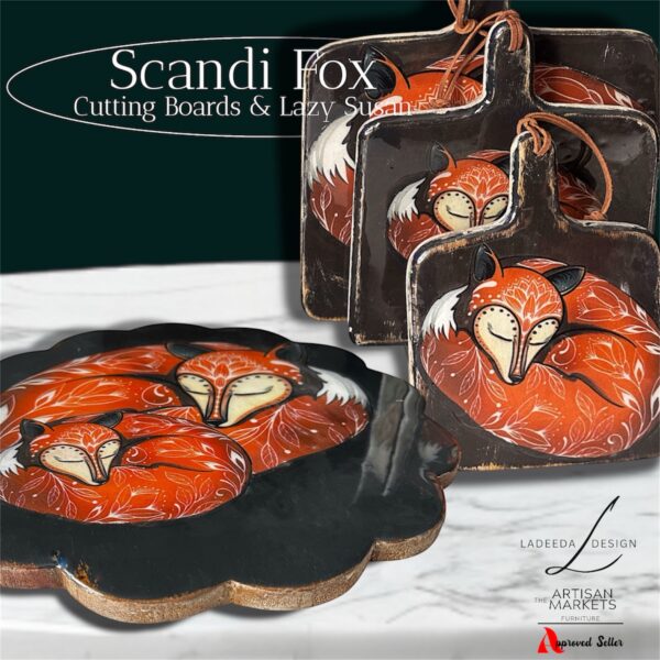 Scandi Fox Wood Kitchen Cutting Boards & Lazy Susan