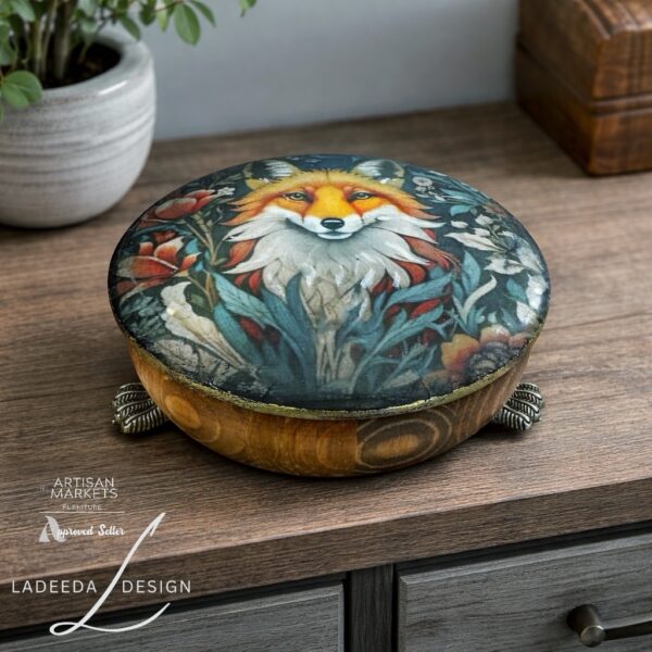 Woodland Fox Keepsake Box – 5½” Round