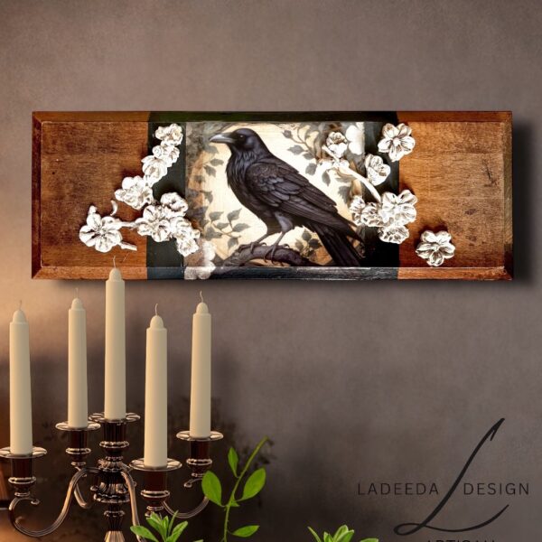 Wood Raven Wall Art
