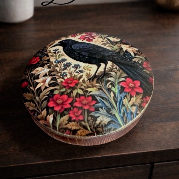 Petite Gothic Raven Jewelry Box