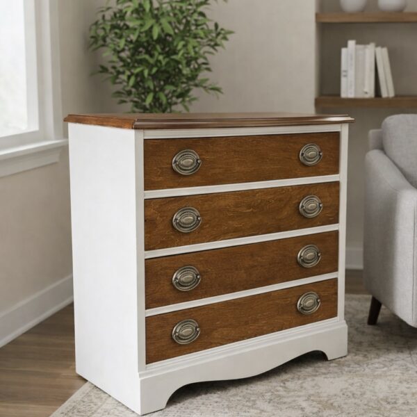 Beautiful refinished solid wood vintage dresser chest