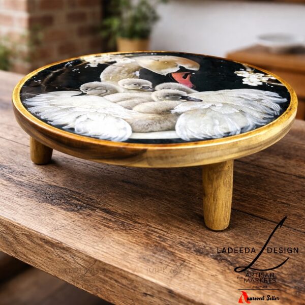 Swan & Cygnets Serving Tray & Serving Riser