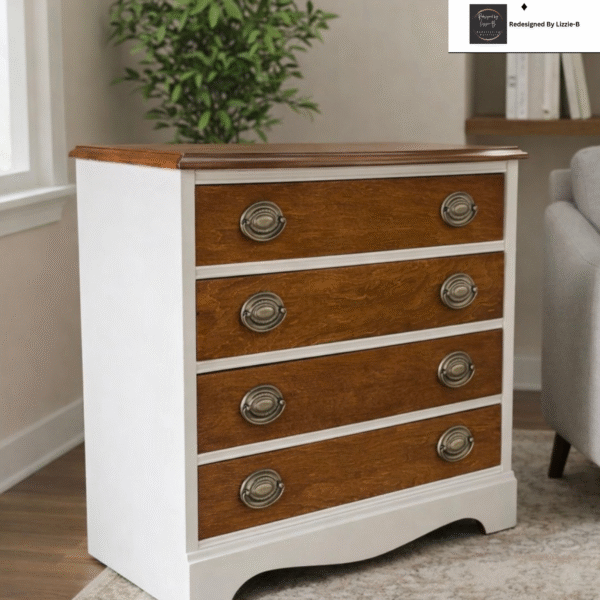 Beautiful refinished solid wood vintage dresser chest