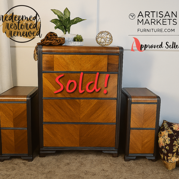 Sold! Waterfall Dresser and Night Stand Set